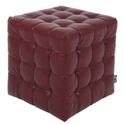 Taburet Bump - imitatie piele bordo - 21902