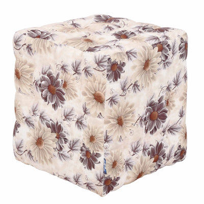 Taburet Bump - stofa floral maro