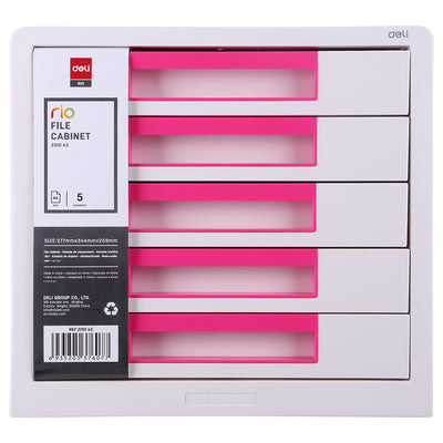 CABINET 5 SERTARE ALB/ROZ DELI