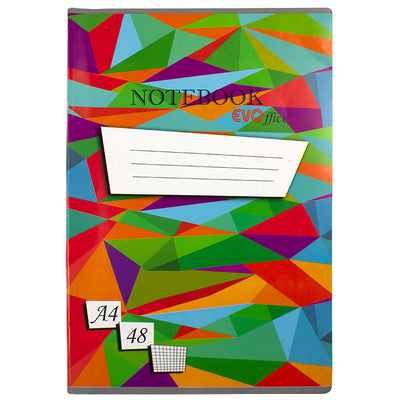 Caiet A4 48 file coperta policromie, matematica EVOffice