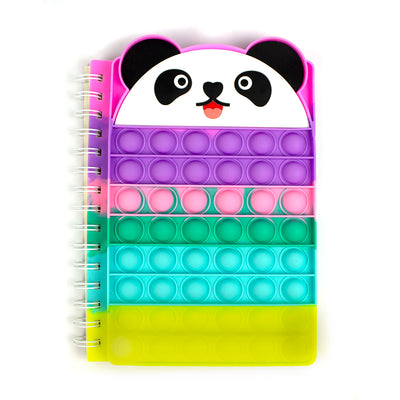 Caiet A5 80 file coperta silicon urs panda Pop It
