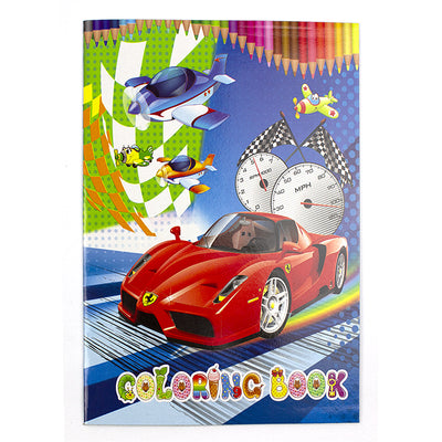 Caiet de colorat A5 ,8 file colorat, 2 file abtipilduri, diverse modele EVOffice