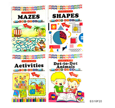 Caiet de colorat 3D "Learn and Play", 16 file colorat, 2 file abtipilduri EVOffice