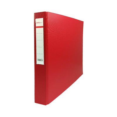 Caiet mecanic carton plastifiat rosu A4, 2 inele EVOffice