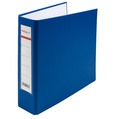 Caiet mecanic carton plastifiat albastru A5 2 inele EVOffice