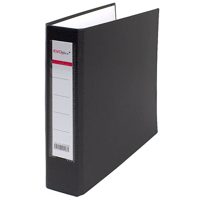 Caiet mecanic carton plastifiat negru A5 2 inele EVOffice