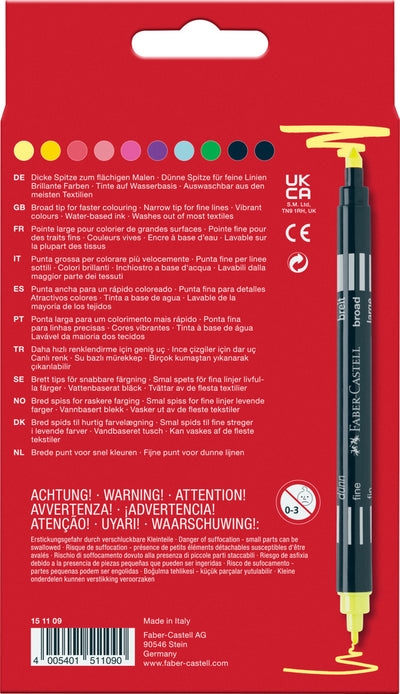 CARIOCA 10 CULORI 2 CAPETE CULORI NEON FABER-CASTELL