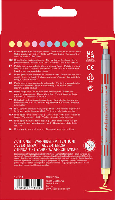 CARIOCA 10 CULORI PASTEL 2 CAPETE FABER-CASTELL