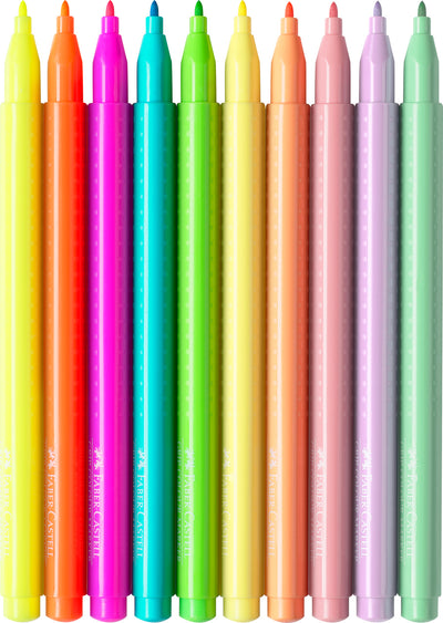 CARIOCA 10 CULORI PASTEL SI NEON GRIP FABER-CASTELL