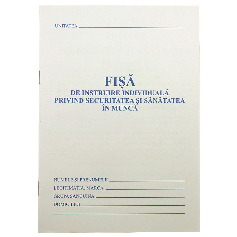 Carnet protectia muncii A5