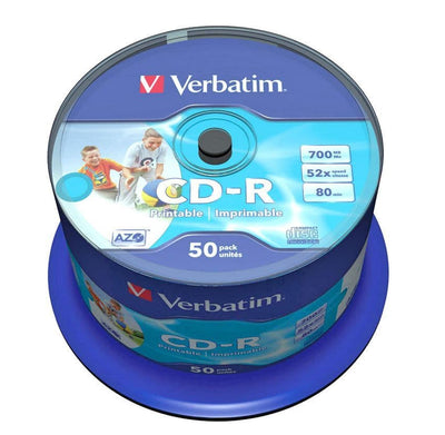 CD-R PRINTABIL 50/SET VERBATIM 700MB 52X 43438