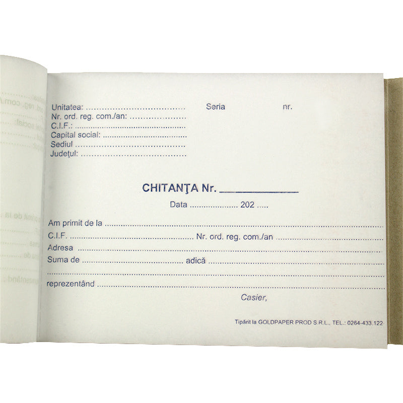 Chitantier A6 autocopiativ 2ex