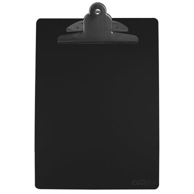Clipboard plastic simplu negru A4(320*230mm) cu clema de prindere Jumbo si agatatoare