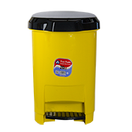 Cos birou plastic galben cu pedala 20l Ark