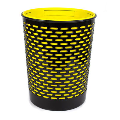Cos birou plastic tip mesh negru/galben 11l Ark