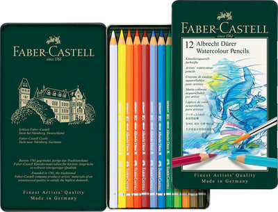 CREIOANE COLORATE ACUARELA 12 CULORI A. DURER FABER-CASTELL