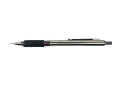 Creion mecanic 0.5mm, corp metalic si accesorii cromate, grip, radiera No.2727