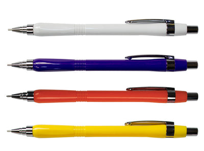 Creion mecanic 0,5mm cu radiera, varf retractabil, clip si accesorii metalice EVOffice