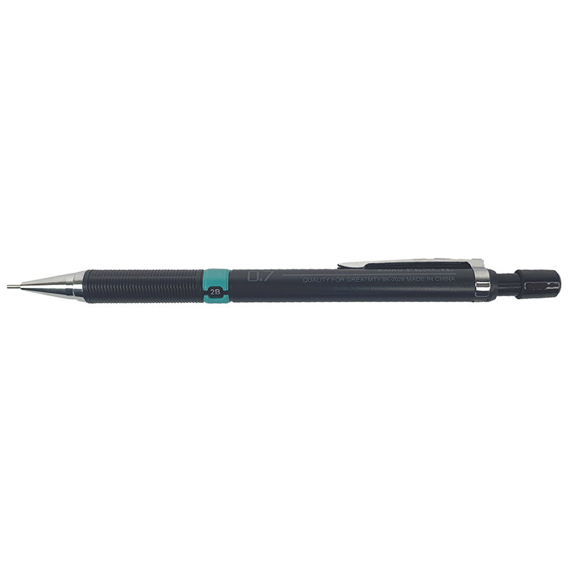 Creion mecanic 0.7mm, accesorii metalice, grip, radiera No.2028