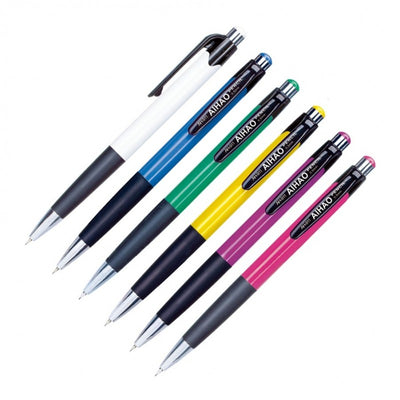 Creion mecanic, 0.7 mm varf retractabil, grip, accesorii metalice Aihao