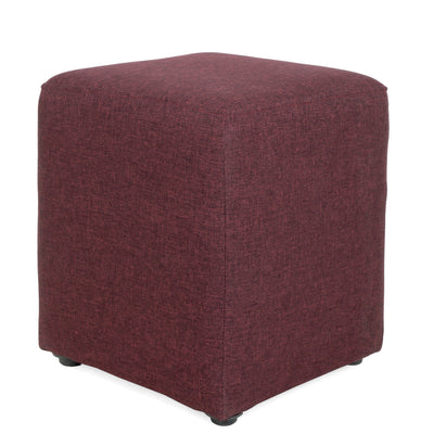 Taburet Cube - stofa bordo - S78