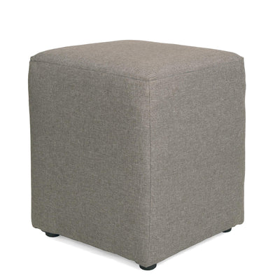 Taburet Cube - stofa gri deschis - S21