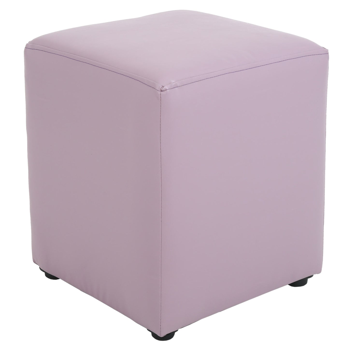 Taburet Cube - imitatie piele mov - 21897
