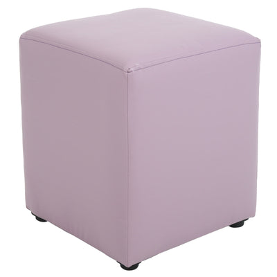 Taburet Cube - imitatie piele mov - 21897