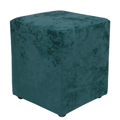 Taburet Cube - stofa turcoaz E22