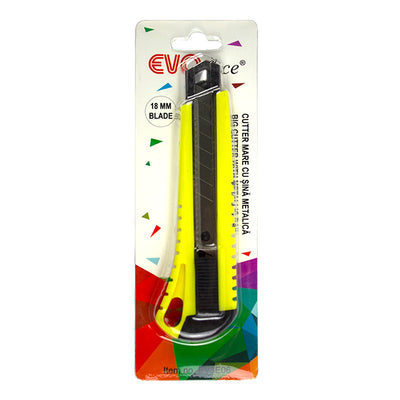 Cutter 18 mm cu sina metalica si sistem autoblocare EVOffice