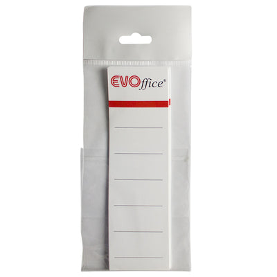 Etichete albe pentru biblioraft 75 mm , 10/set  EVOffice