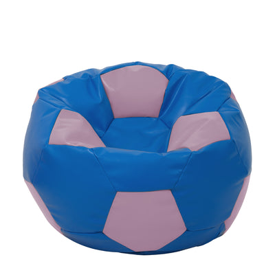 Fotoliu puf Extra Ball - imitatie piele - albastru/mov