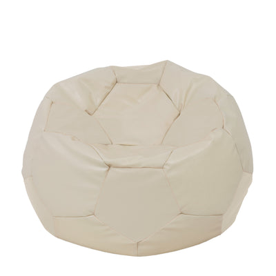 Fotoliu puf Extra Ball - imitatie piele - crem