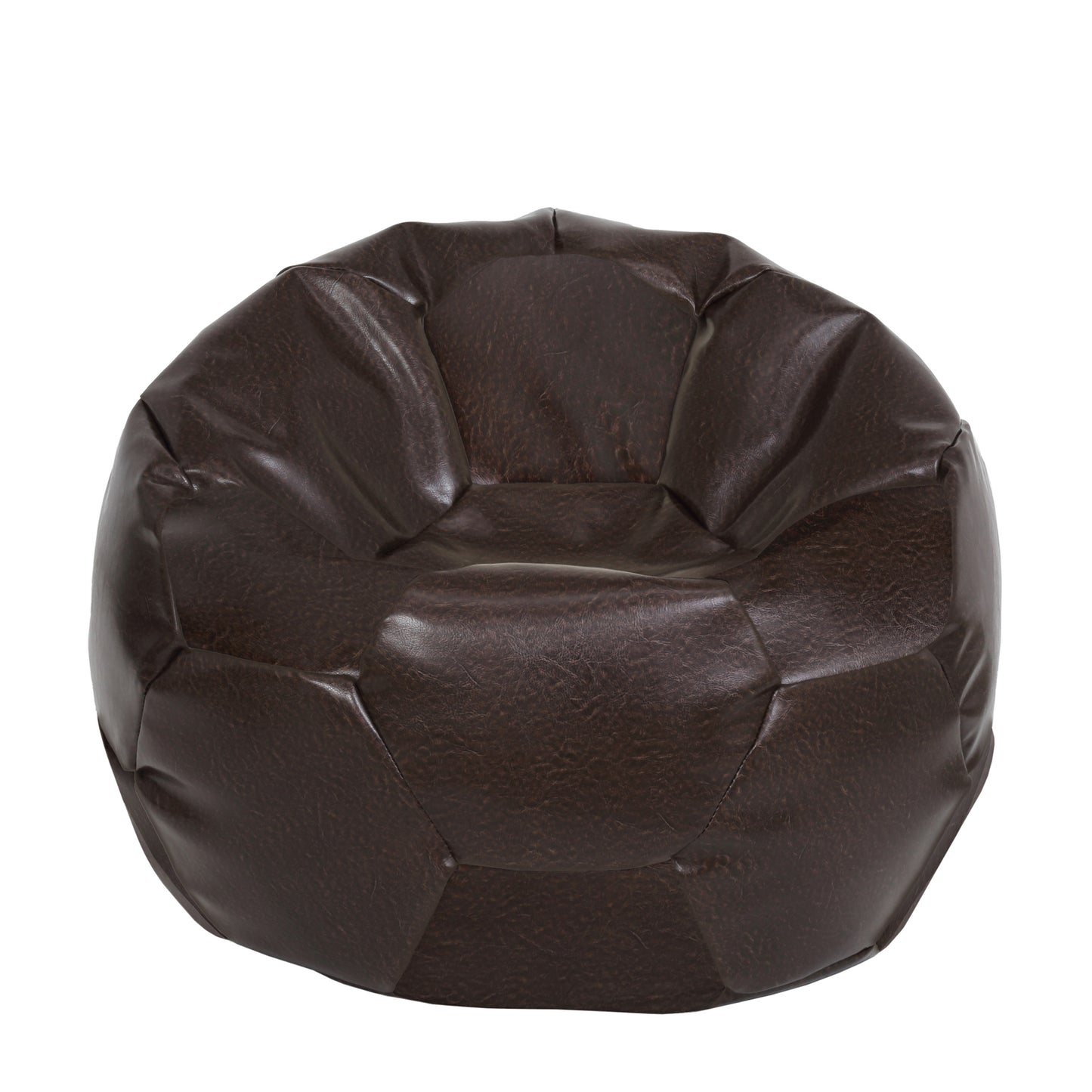 Fotoliu puf Extra Ball - imitatie piele - maro