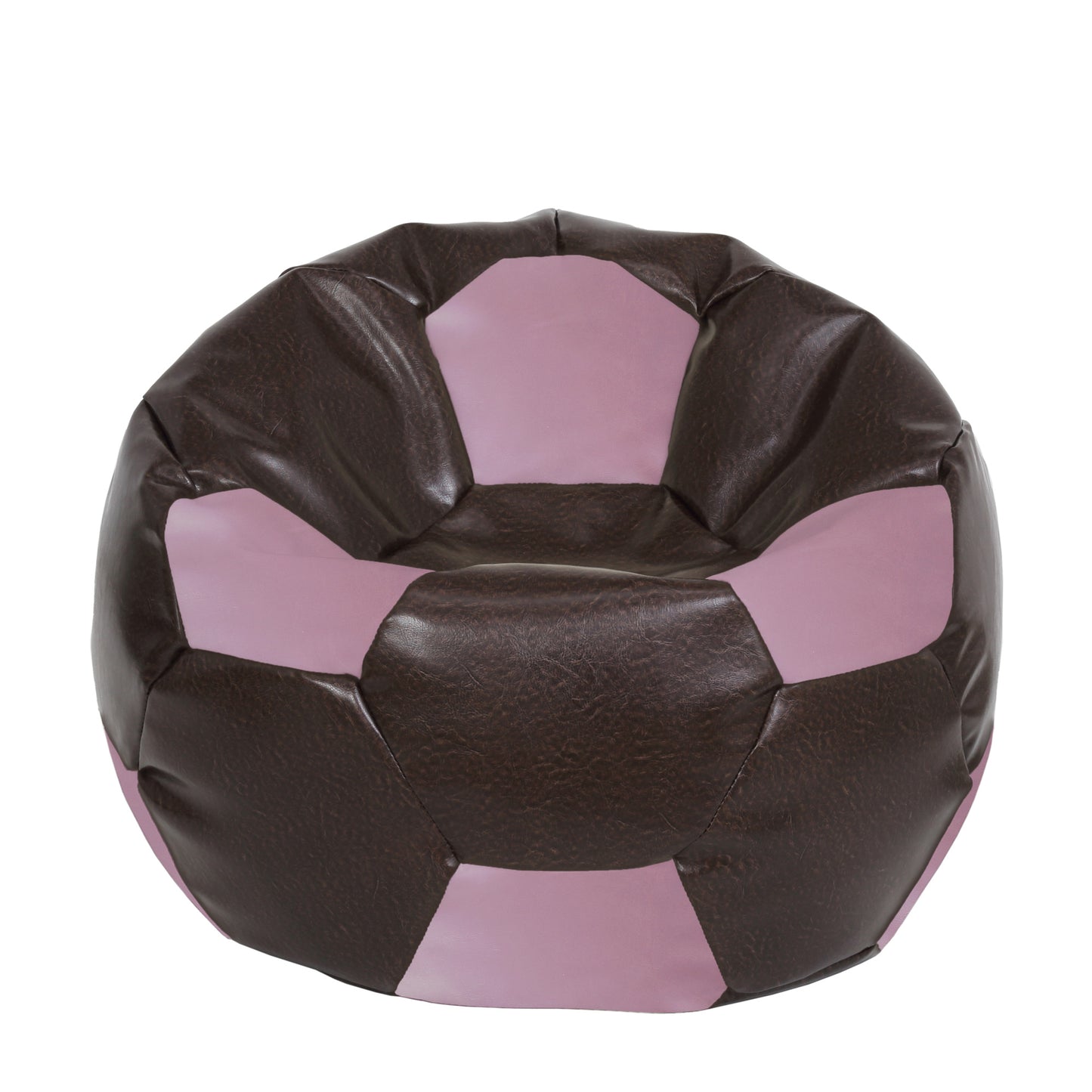 Fotoliu puf Extra Ball - imitatie piele - maro/mov