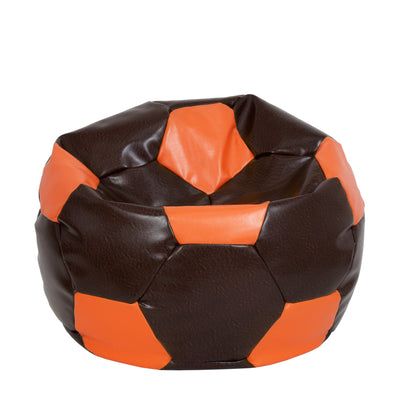 Fotoliu puf Extra Ball - imitatie piele - maro/portocaliu