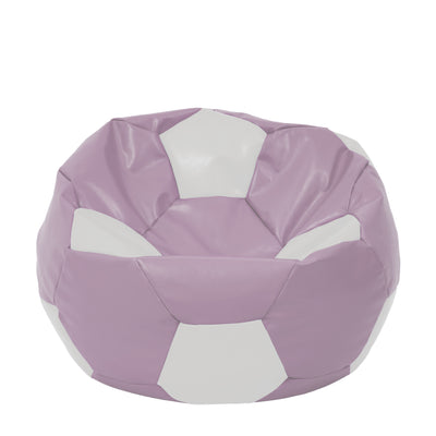 Fotoliu puf Extra Ball - imitatie piele - mov/alb