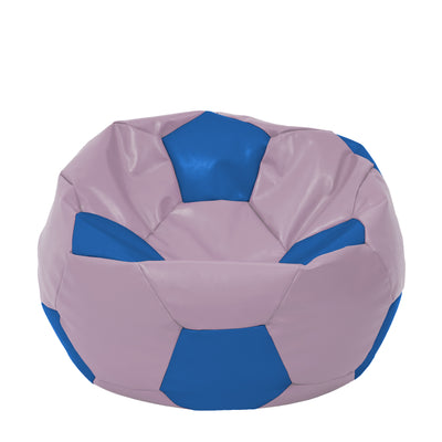 Fotoliu puf Extra Ball - imitatie piele - mov/albastru