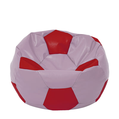 Fotoliu puf Extra Ball - imitatie piele - mov/rosu