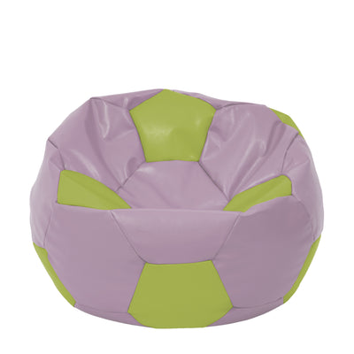 Fotoliu puf Extra Ball - imitatie piele - mov/verde