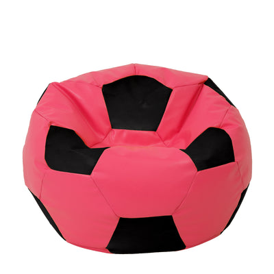Fotoliu puf Extra Ball - imitatie piele - roz/negru