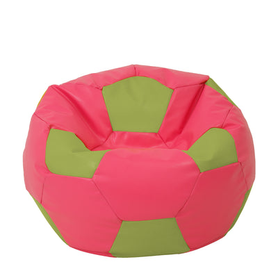 Fotoliu puf Extra Ball - imitatie piele - roz/verde