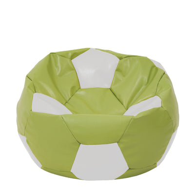 Fotoliu puf Extra Ball - imitatie piele - verde/alb