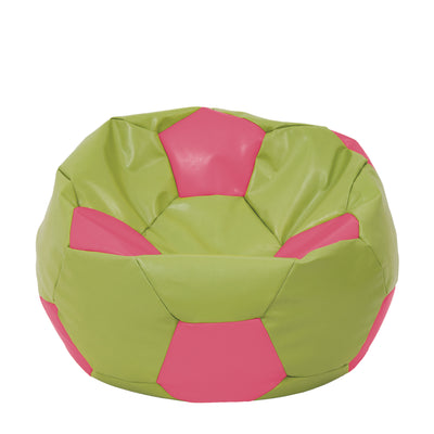 Fotoliu puf Extra Ball - imitatie piele - verde/roz
