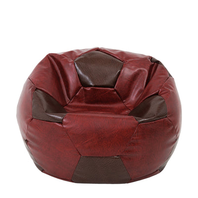 Fotoliu puf Extra Ball - imitatie piele - bordo/maro