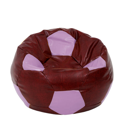 Fotoliu puf Extra Ball - imitatie piele - bordo/mov