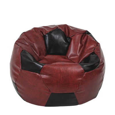 Fotoliu puf Extra Ball - imitatie piele - bordo/wenge