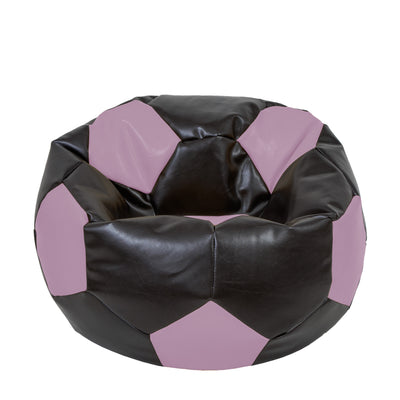 Fotoliu puf Extra Ball - imitatie piele - wenge/mov