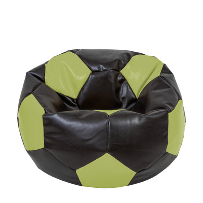 Fotoliu puf Extra Ball - imitatie piele - wenge/verde