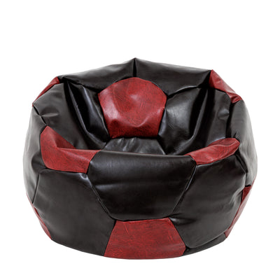 Fotoliu puf Extra Ball - imitatie piele - wenge/bordo